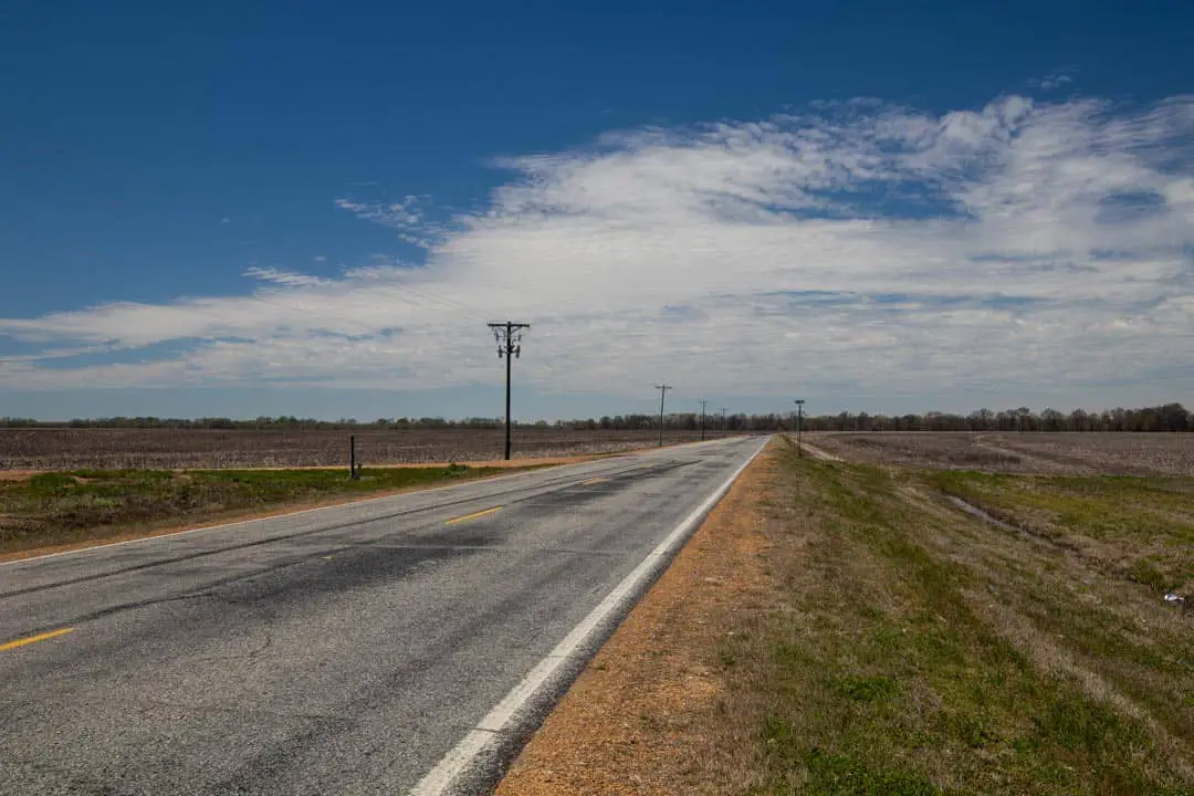 Looking Off Into The Distance on Money Road, Just Outside of Greenwood Mississippi