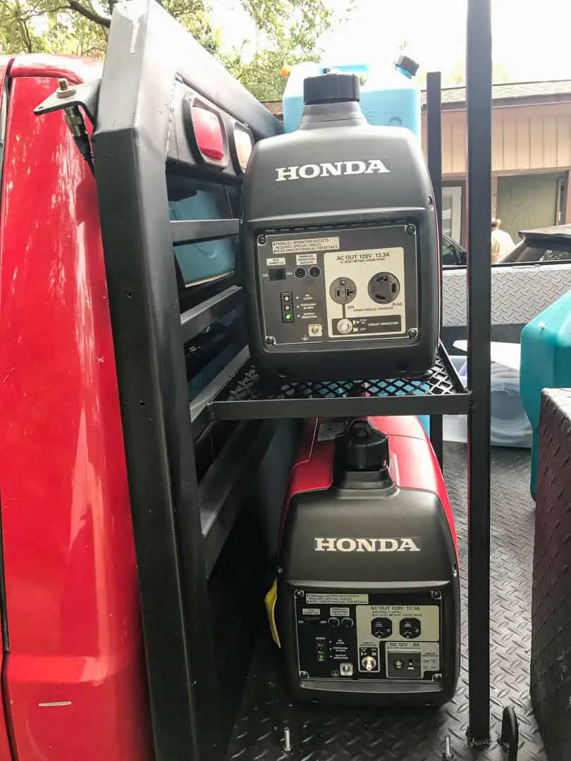 Honda 2000 generator for truck camper