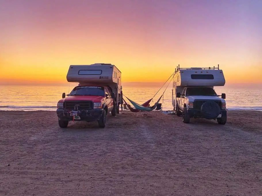 Truck camper living at it's finest in Baja