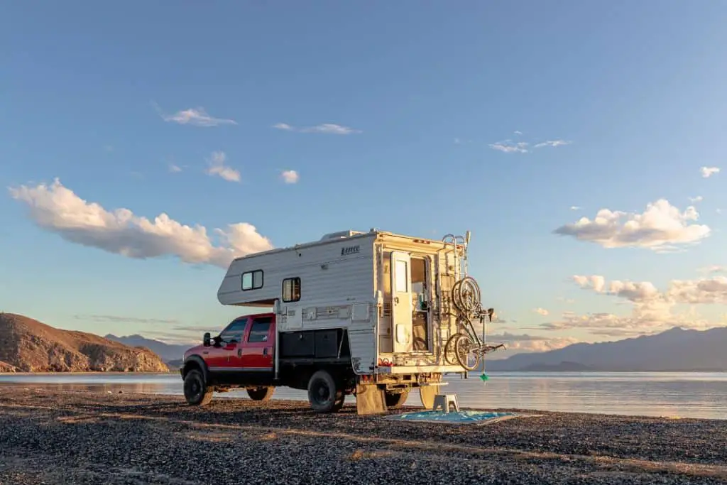 Free beach camping on Bahia De Los Angeles