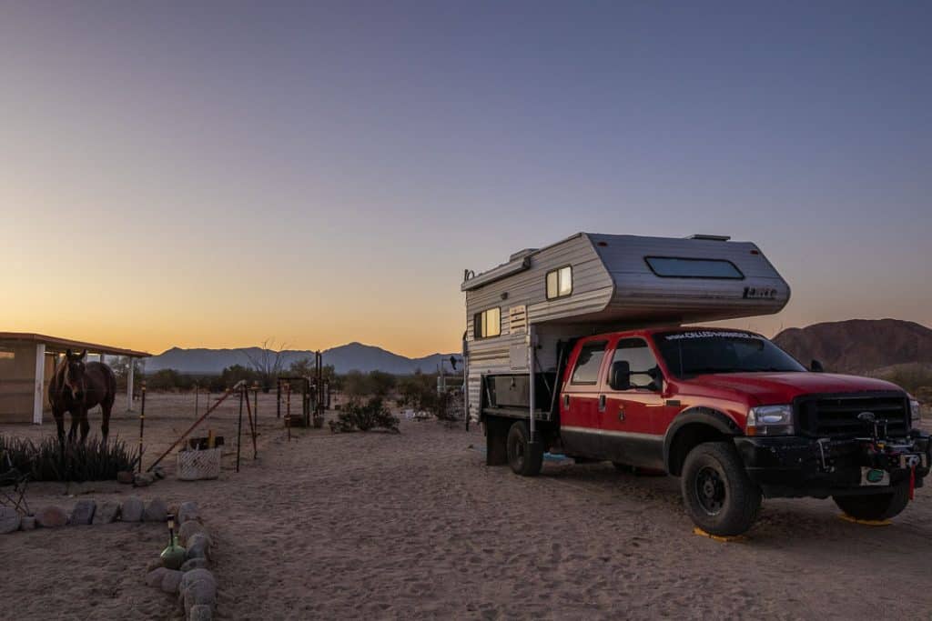 Camping in the desert of San Felipe