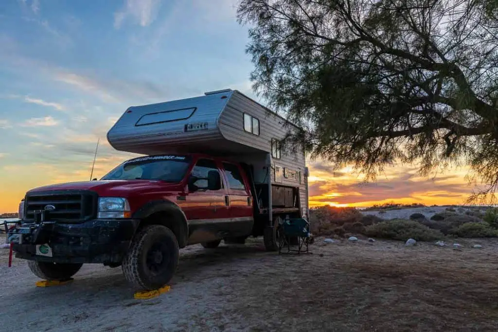 Sunset while camping at Antonio's Eco Tours