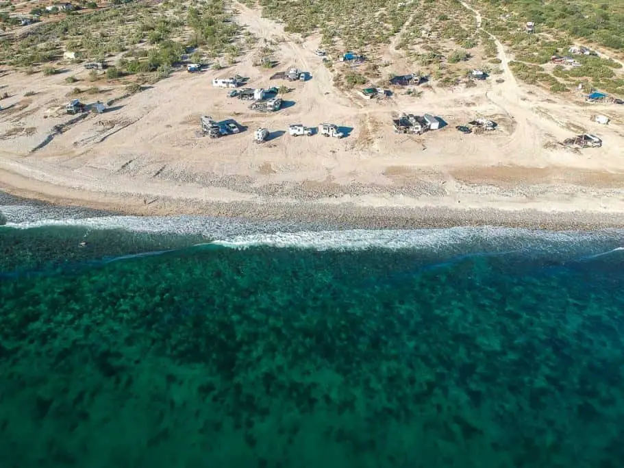 Beach Camping View From Above