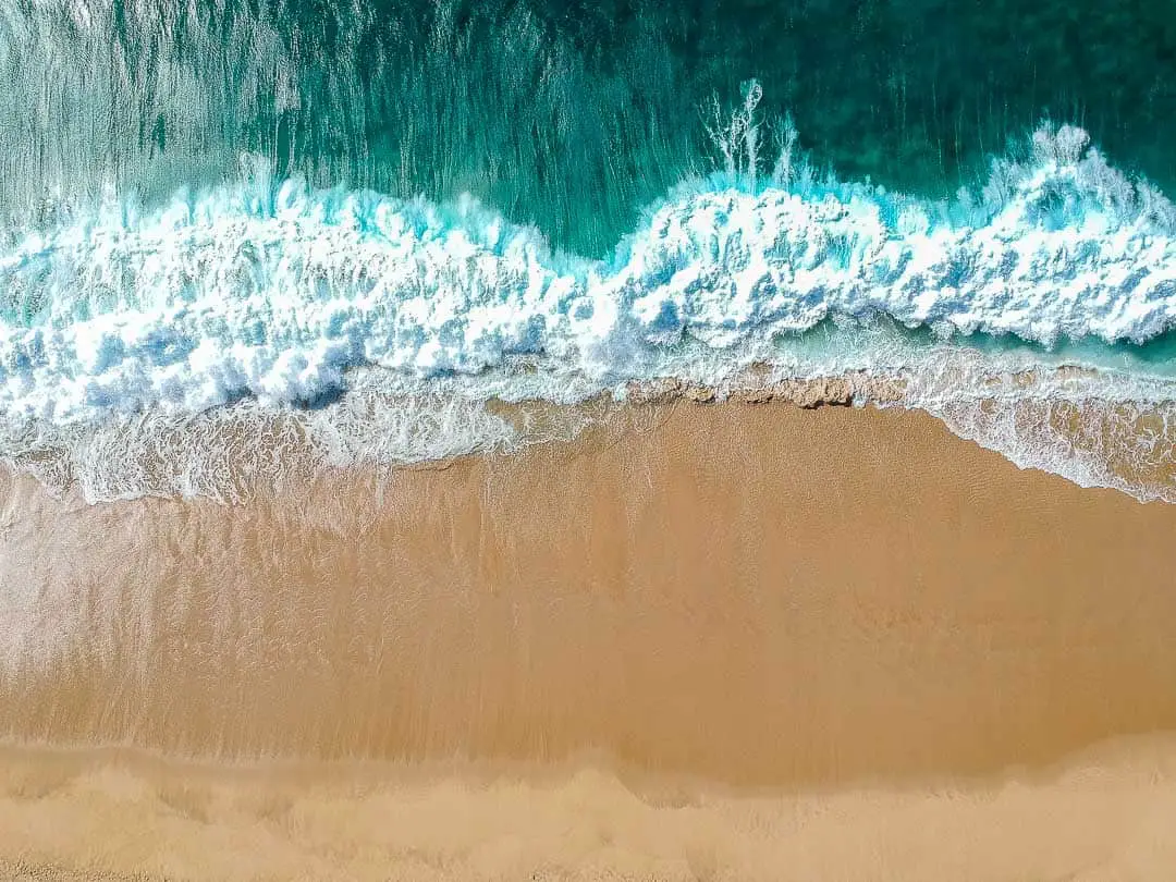 Drone view of waves