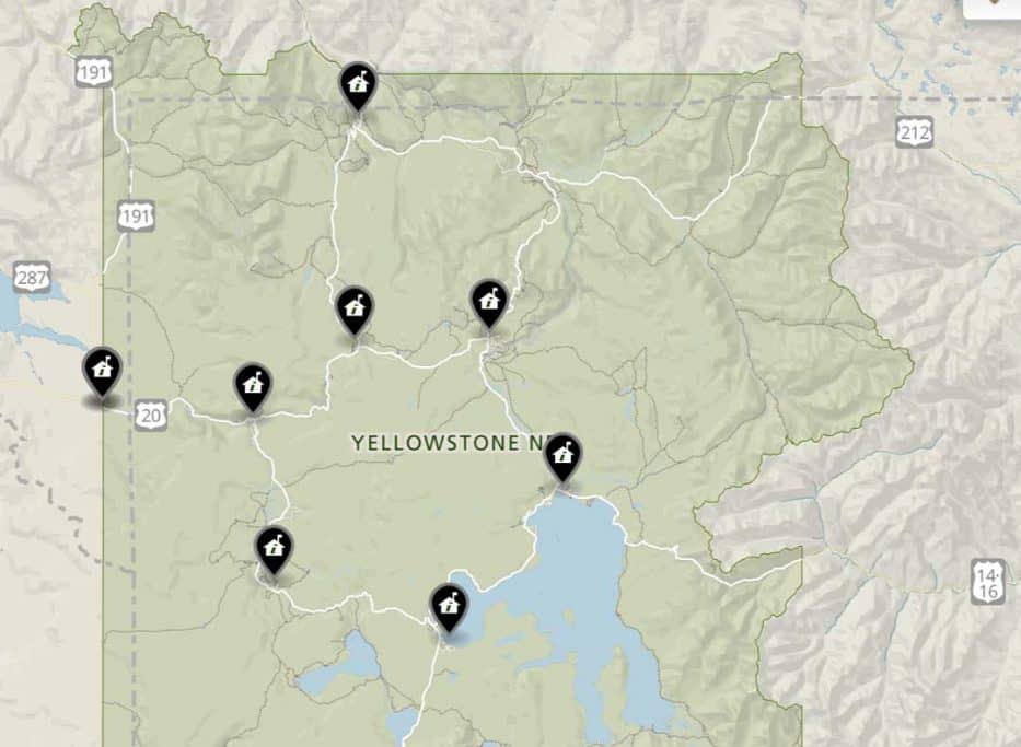 Map of Yellowstone