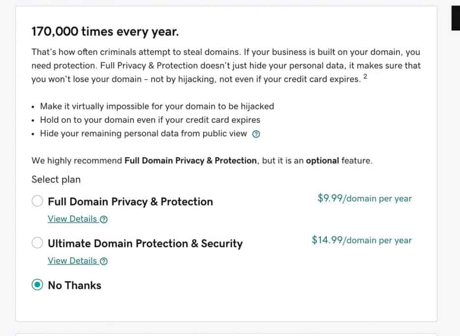 Opt out of services like Domain Privacy