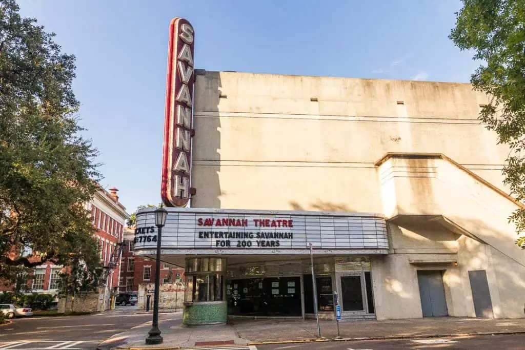 Savannah Theater marquee