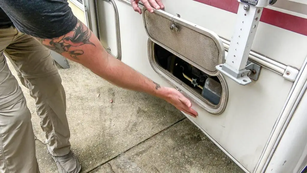 Inspecting damage to an RV before buying it