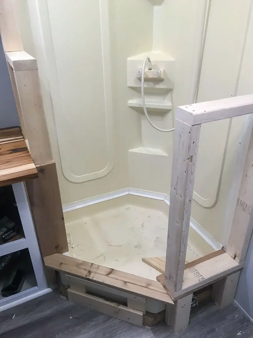 Building the shower walls