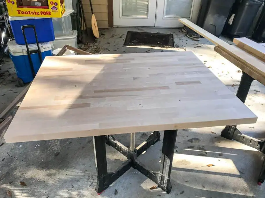 New slab of butcher block countertop